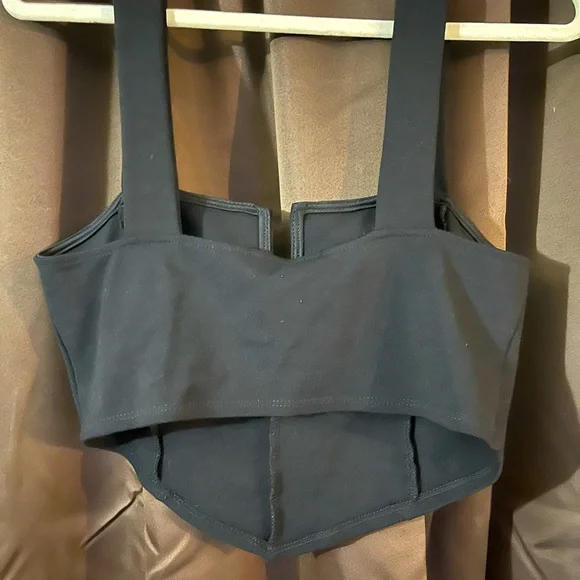 Ladies Blue Blush Los Angeles Tank Top, Size Large,Solid Black, Very Cute - Picture 3 of 4